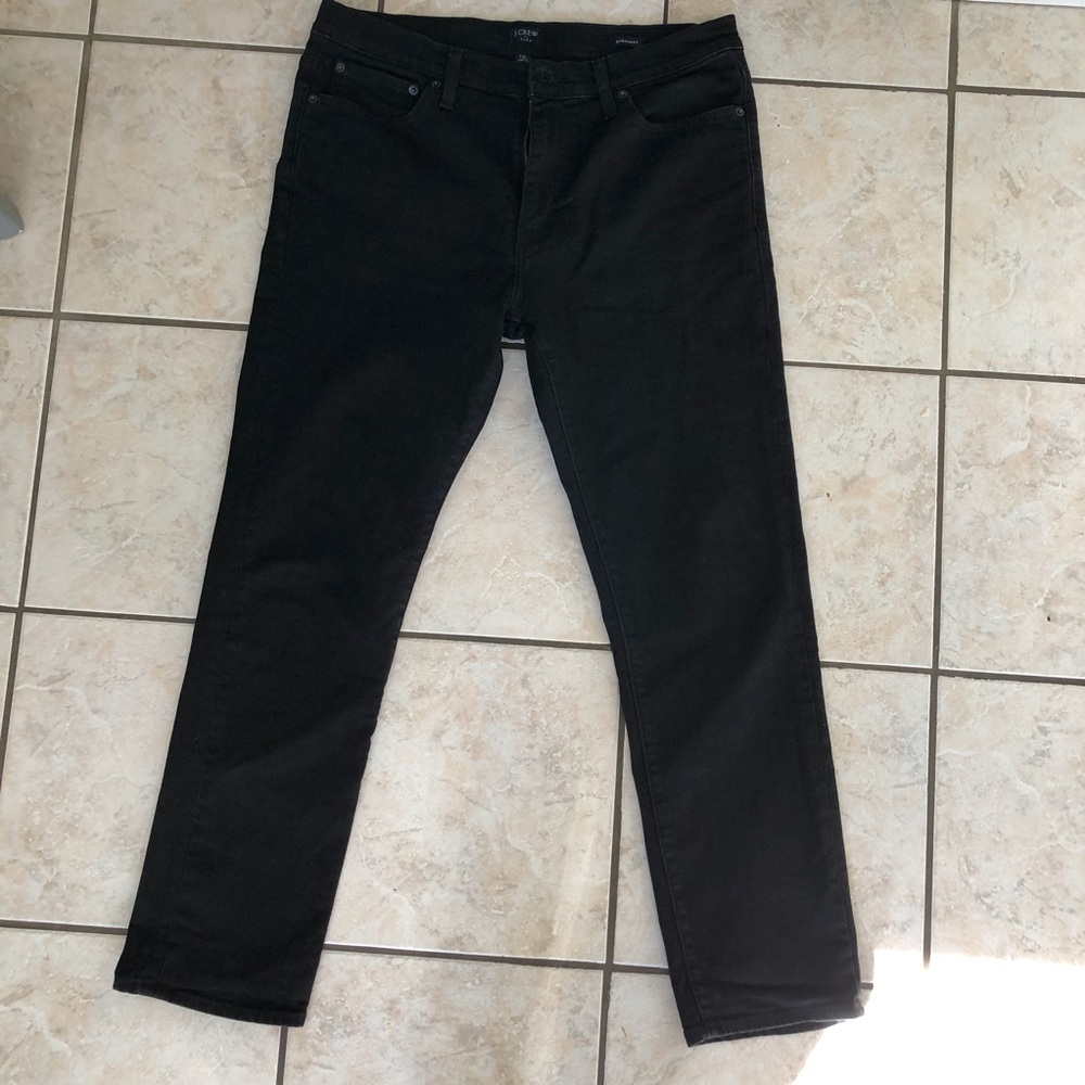 J. CREW Men's jet black jeans 34/30 Straight fit